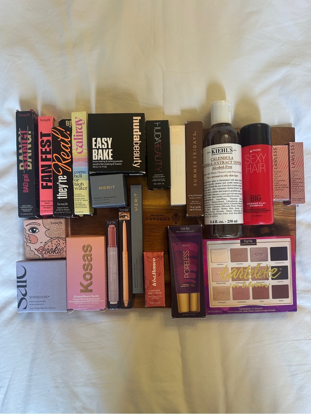NEW Makeup + Beauty Lot 20+ Pieces | Benefit Tarte Huda Merit Kosas Saie